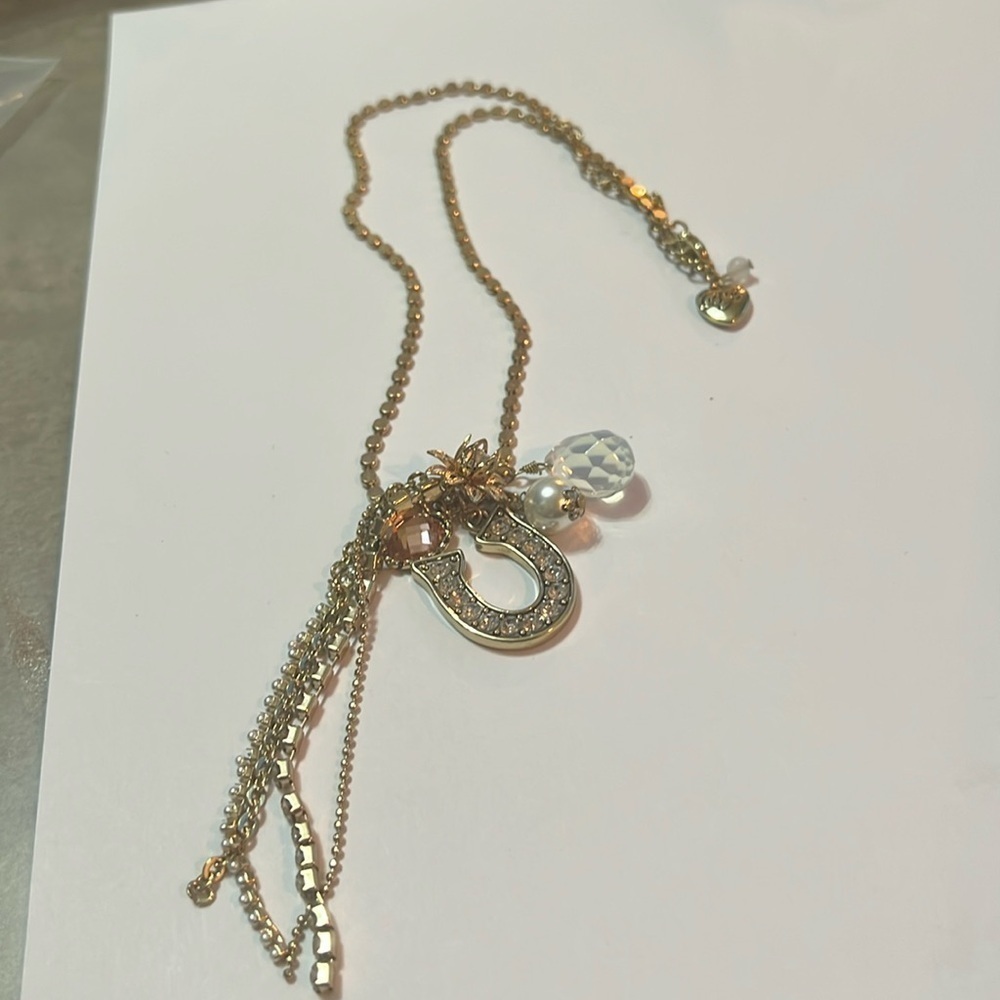 Betsey Johnson lucky horseshoe, sparkly, gorgeous necklace